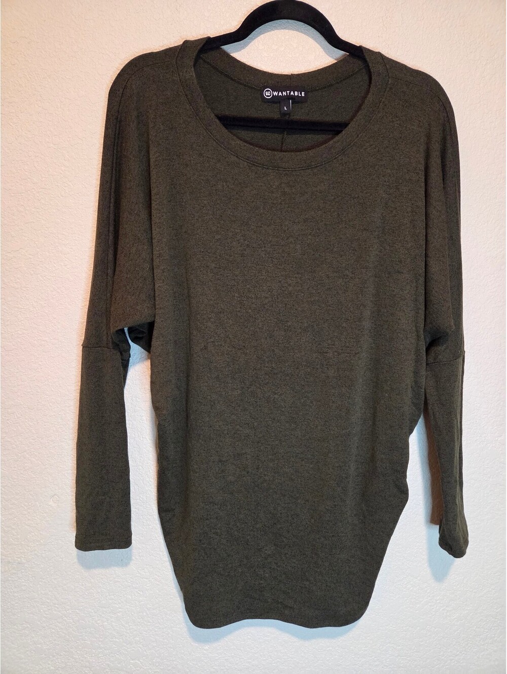 Wantable Olive Green Long Sleeve Knit Top Size Large